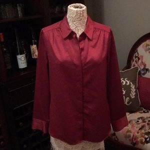 NWOT Coldwater Creek Blouse Fuschia Size L